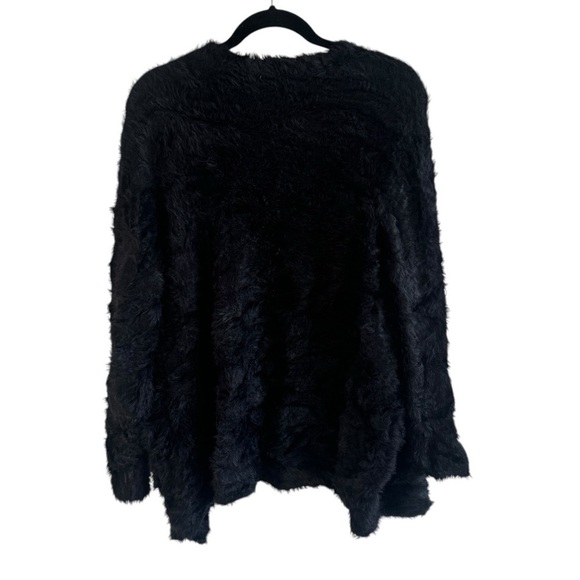 Free People Faux-Fur Open-Front Cardigan, Black, Size XS - Picture 8 of 10